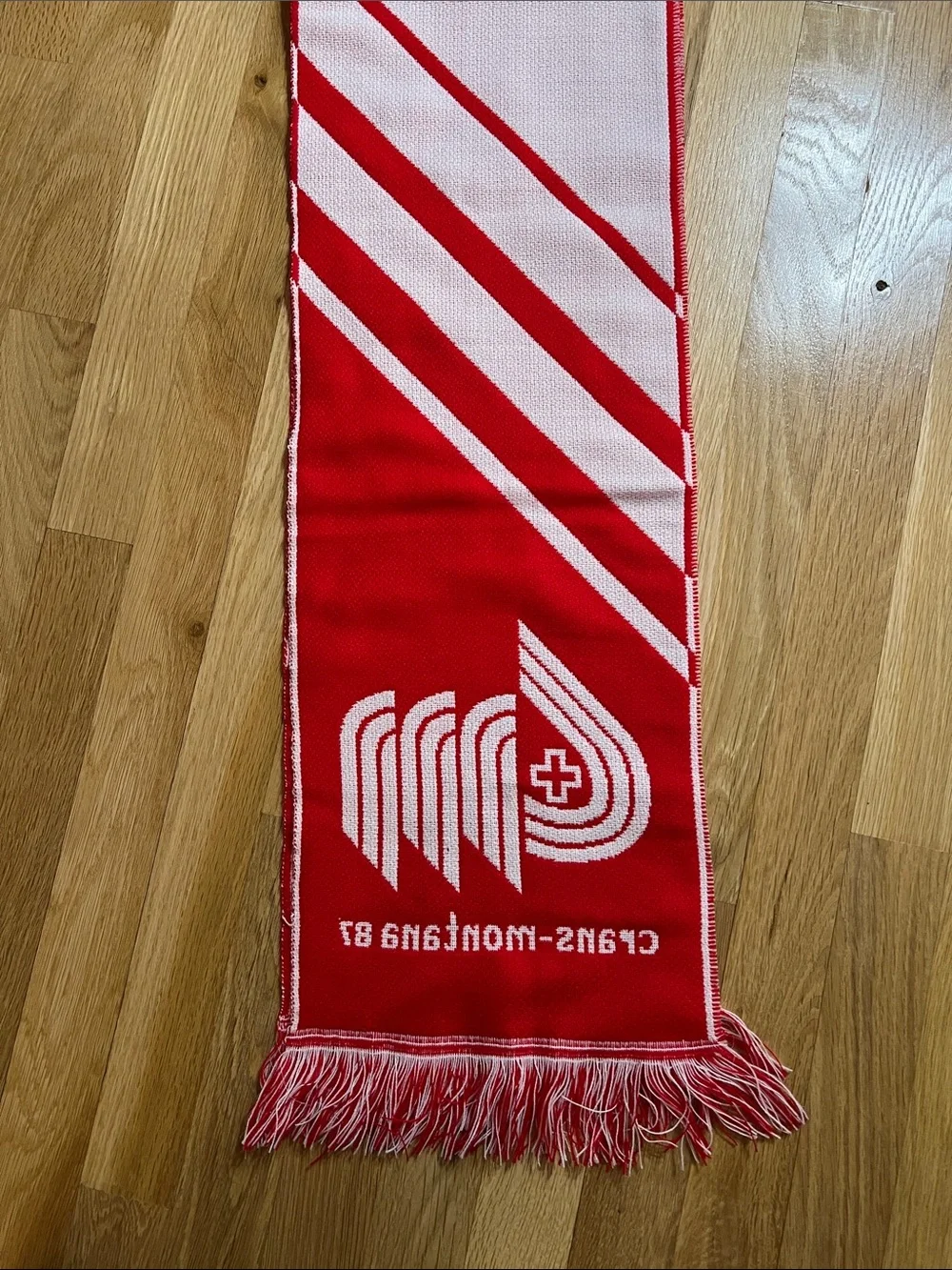 Vintage Scarf 1987 FIS Alpine World Ski Championships Crans-Montana, Switzerland